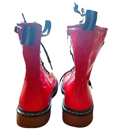 8Pensky 1 red and black lace up water resistant boots Size 6.5 - Picture 4 of 6